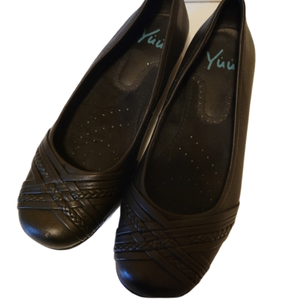 Yuu gail braid slip on ballet flat shoes size 8.5
